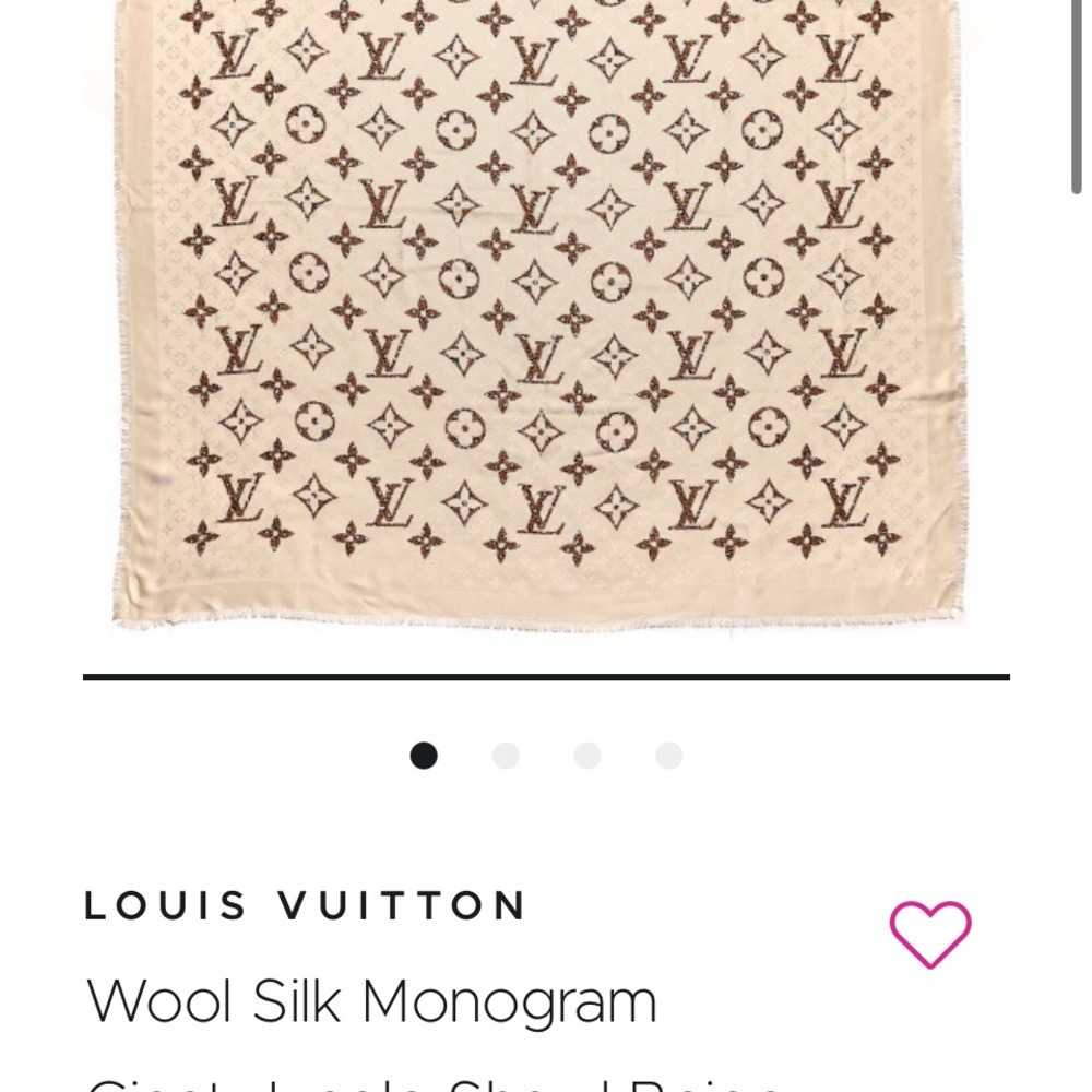 LOOKING FOR THIS Wool Silk Monogram Giant Jungle Shawl Beige WILL BUY FOR 1K!